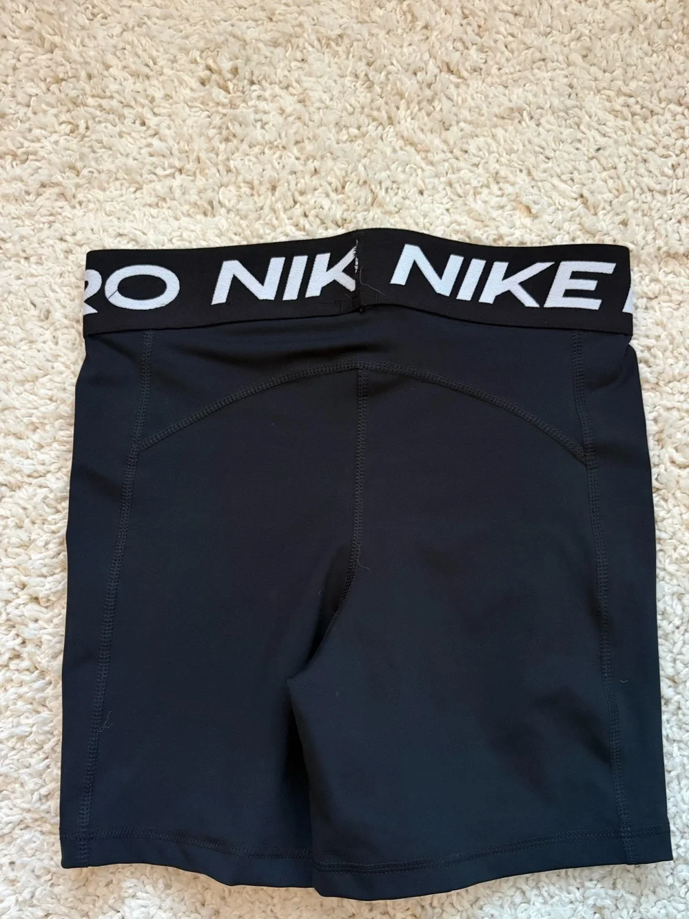 Nike Black Athletic Shorts with White Accents